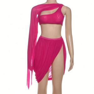 2026年新作卸売 夏 ブティック レディース メッシュ トレンド ツーピース スカートセット - Product Image 3