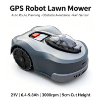Tondeuse robot industrielle sans fil GPS RTK, planification de trajectoire sans limite, coupe-herbe automatique intelligent 21V 9.8Ah 320m² pour ferme et golf