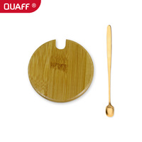 QUAFF boîte blanche pour tasse de 11oz boîte rose mousse couvercle en céramique cuillère en céramique et couvercle en bambou cuillère en or matériel d'emballage