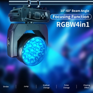 Projecteur professionnel à tête mobile 19x15W avec zoom, lumière LED multicolore effet Bee Eye pour scène - Product Image 6
