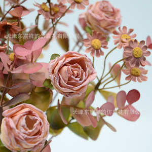 ดอกไม้ประดิษฐ์จาก Dongchen Crafts ช่อดอกไม้ไหมเทียม ขนาด 30 ซม.-100 ซม. กุหลาบ เดซี่ สีขาว สีเหลือง สีน้ำตาล สีม่วง สำหรับตกแต่งงานแต่งงานและบ้าน - Product Image 2