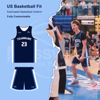 Uniformes de Baloncesto Juveniles Personalizados, Sublimados, para Preparatoria, de Secado Rápido, con Malla Transpirable, Resistentes a la Decoloración, Conjunto para Equipo