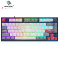 75% SKYLOONG GK75 Keyboard Mekanik Nirkabel Hot Swap Knob Modular & Desain Gasket-list untuk Produsen Asli