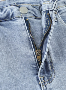 Dear-Lover Vente en gros Jeans évasés pour <span class=keywords><strong>femme</strong></span> bleu ciel taille haute à fente à la cheville - Product Image 6