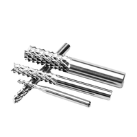 Fraise à queue CNC pour PCB en carbure de tungstène, angle de hélice 25°, HRC65, pour gravure et fraisage, outils de découpe de fibre de carbone OEM/ODM