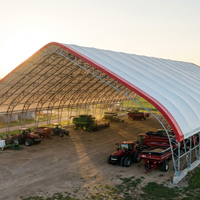 Structure de tente d'entrepôt en acier galvanisé certifié ATEX pour le stockage de matériaux de construction, les zones pétrolières et les abris anti-corrosion