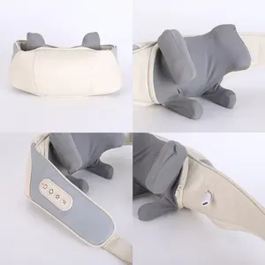 Yükseltilmiş Mini derin doku boyun masajı el şeklinde tasarım boyun ve sırt ağrısı kabartma masaj cihazı ile sıcak yatıştırıcı