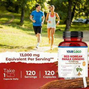Cápsulas de Suplemento Dietético de <span class=keywords><strong>Ginseng</strong></span> Panax Coreano Vermelho Certificado GMP para Suporte Imunológico e Energia - Vegano Orgânico com Capacidade Personalizável - Product Image 4