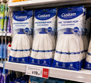 Repuesto de cabezal de mopa de microfibra de 400 g, resistente, con extremo en bucle, para limpieza de pisos comerciales e industriales - Product Image 1