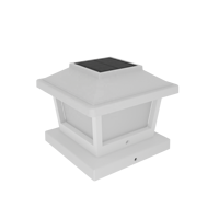 Lampe solaire à poteau de jardin moderne en ABS, étanche IP54, 1,2 V, LED, allumage/extinction automatique, blanc chaud/blanc froid, rechargeable, 4 LED SMD