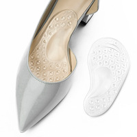 Coussinets de massage transparents en GEL pour femmes, soutien de la voûte plantaire, soulagement de la douleur, demi-semelles antidérapantes pour talons hauts et sandales, coussinets d'avant-pied