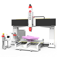 CNC 5 axes pour couper le bois et la mousse 3d modèle faisant la machine