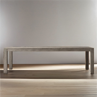 Table à manger et chaises en bois massif, meuble de style américain et moderne
