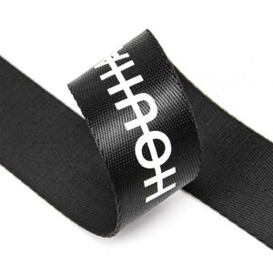 Custom Logo Printed Nylon Webbing Strap 38mm Woven Printing Strap High Gloss Embossed Webbing for Shoulder <b>Bag</b> <b>Camera</b> Guitar - Product Image 3