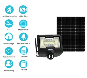 Regis V380 Pro LED太阳能路灯4G sim卡户外安全闭路电视摄像机3合1人体检测内置警报器CMOS - Product Image 3