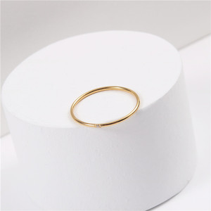 Joias Joolim Atacado Anéis Delicados Banhados a Ouro <span class=keywords><strong>18K</strong></span> Anéis de Aço Inoxidável com Zircônia para Mulheres - Product Image 3