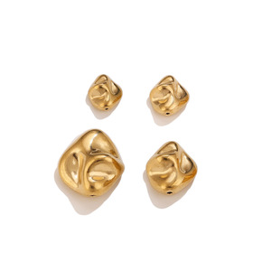 Irregular Stainless Steel <b>Spacer</b> Beads Gold Loose Beads for DIY Necklace Bracelet Earrings Jewelry Making Findings - Product Image 5