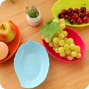 Leaf Shaped Dried Fruit Plate Candy Color Snack Dish For Party Serving 4 Pieces Set - Product Image 2