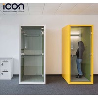 Cabine téléphonique insonorisée acoustique au design moderne personnalisé pour les bureaux et les espaces commerciaux, offrant de l'intimité et des réunions insonorisées
