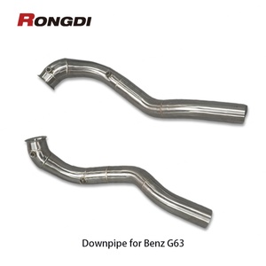 Rongdi ท่อไอเสียสแตนเลสสตีล304สำหรับ Mercedes-Benz AMG G500 G63 W464 4.0T แผงกันความร้อนขัดเงาหนา1.5มม. - Product Image 4