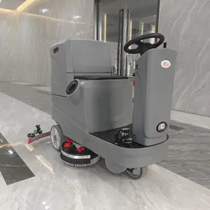 Proveedor de China Máquina de limpieza de pisos Funciona con pilas Industrial Ride On Floor Scrubber