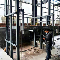 Elevador de Carga Hidráulico Vertical para Almacén, Personalizado para -HT 2-10 Toneladas, con Control Remoto Eléctrico y Riel Guía