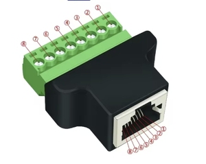 RJ45母公插座至8位8针螺钉端子RJ 45端口网络适配器至8针块连接器 - Product Image 2