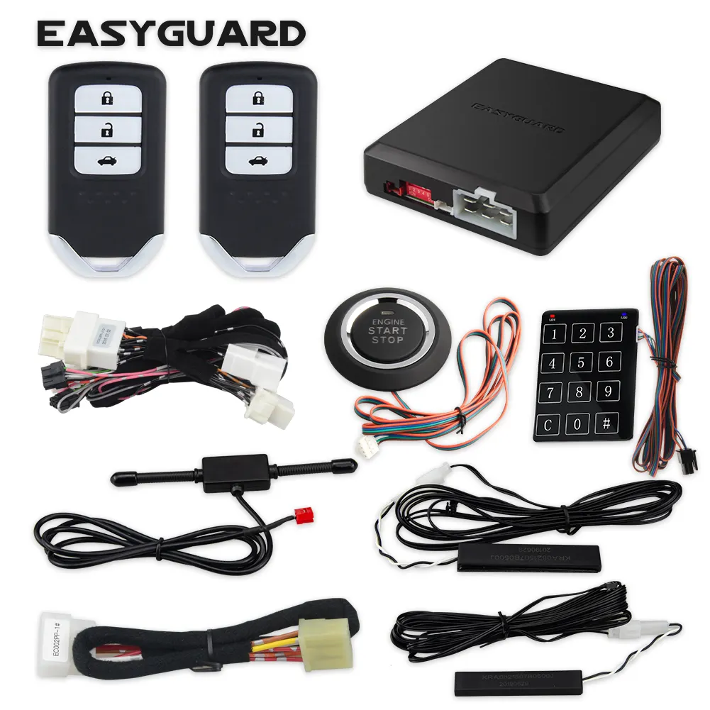 Easyguard CAN BUS Plug And Play Kit For Honda Accord Push Button Start Remote Start Passive Keyless Entry Smart Car Alarm System