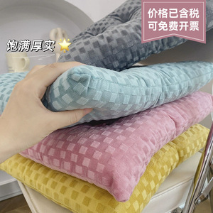 Coussin de siège en velours cristal à carreaux, extra doux et épaissi, pour chaise de bureau, de salle de classe ou d'étudiant, collection Printemps 2025 - Product Image 2