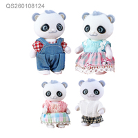 QS Nouveaux Jouets de Jeu de Rôle pour Enfants, Maison de Poupées Cartoon, Ensemble de Poupées Animaux Miniatures Multi-Styles pour Filles de 3 Ans et Plus, Cadeau