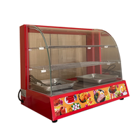 Grand présentoir chauffant pour aliments 1,2 kW Haute puissance 220 V pour cantines à fort volume, cafétérias et services de buffet