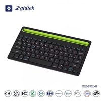 Clavier sans fil rechargeable à double canal transfrontalier, fin, 60 touches, à mécanisme ciseaux silencieux, avec interface PS/2