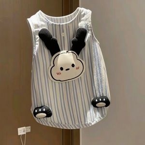Ropa fina de verano para mascotas, chalecos 3D de algodón y lino para gatos y perros, ropa para perros al aire libre al por mayor - Product Image 2