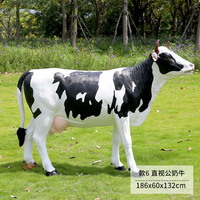 Dijual patung taman patung sapi besar serat kaca resin kustom