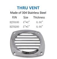 Grille d'aération FOYO Marine Grade 304 SS Thru Vent pour bateaux, accessoires de bateau, pièces de rechange 4x4 5x5 pouces pour yacht, quincaillerie marine