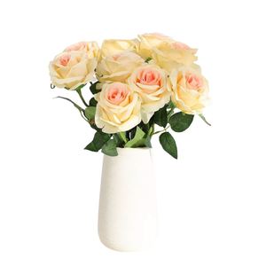 Bouquet de roses artificielles faites à la main - Matériel en soie, style moderne, décoration pour la fête des mères et les mariages, prix d'usine - Product Image 4