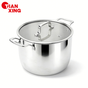 Casserole en acier inoxydable multi-couches poli miroir TIANXING Premium 20-24 cm compatible induction - Product Image 1