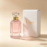Flacon de parfum transparent de luxe 50 ml pour femme avec boîte, design d'usine 2026, produits de parfumerie, logo personnalisé, Cologne