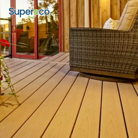 Planche de terrasse composite bois-plastique co-extrudée moderne et écologique, imperméable et lisse, pour jardin et piscine