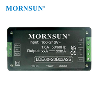 Modul Konverter AC DC MORNSUN 60W LDE60-20Bxx, Catu Daya Pemasangan di Papan, Input Universal 85-264VAC, Modul Daya Kompak