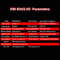 Carte mère JGINYUE X99-8D4/2.5G, quatre canaux, deux emplacements pour processeur, format E-ATX, pour PC de jeu, compatible avec les processeurs LGA211-3