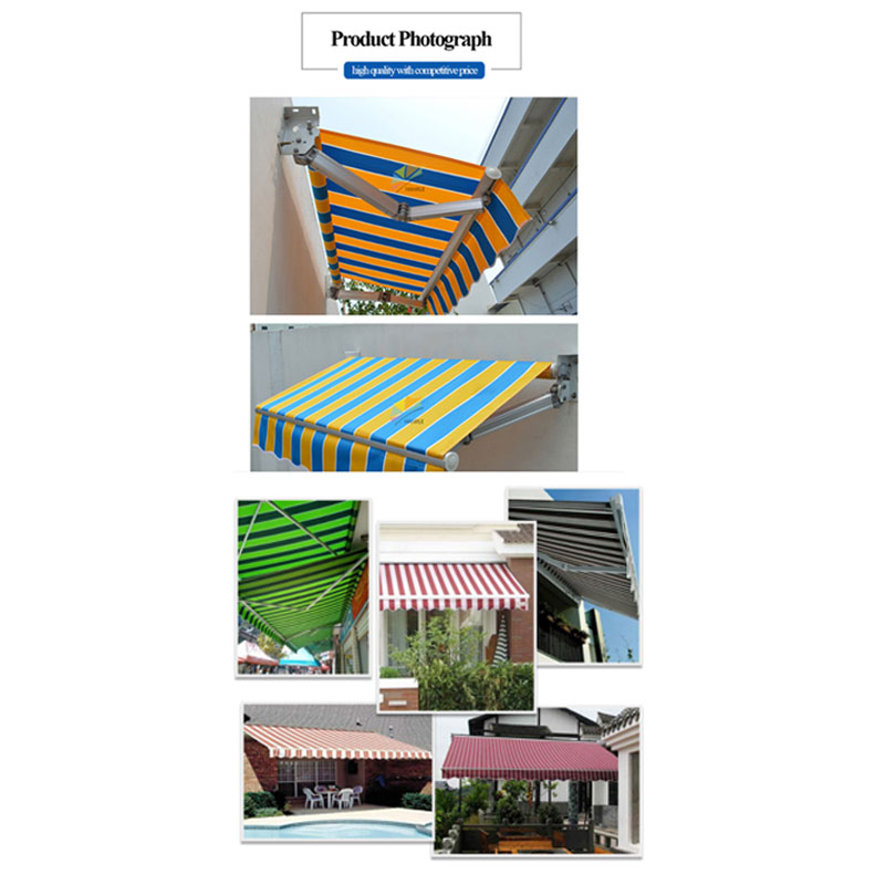 Customized size folding awning outdoor sunshade retractable awning