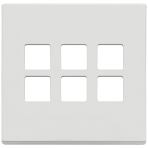 Flat <b>Plate</b> 3Mx6 Matt White Wall <b>Switch</b> Cover 9.5cm Length 1.4cm Height - Product Image 1