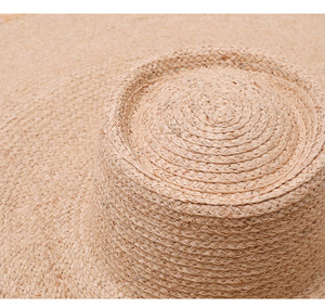 <span class=keywords><strong>Sombrero</strong></span> Panamá de Rafia con Borde Ancho y Bajo sin Rematar, para Vacaciones en la Playa, Sesiones de Fotos, Verano y Protección Solar al Aire Libre - Product Image 6