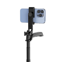 OULAIKE Y19 Trépied portable en aluminium pour téléphone et appareil photo avec perche à selfie