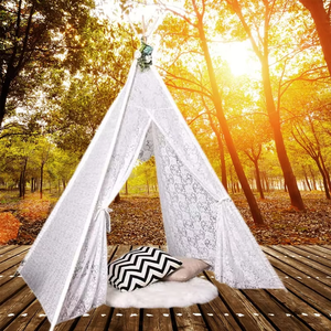 Vente chaude, directement <span class=keywords><strong>de</strong></span> l'usine, nouvelle tente <span class=keywords><strong>tipi</strong></span> légère personnalisée pour l'été, plage, avec filet intérieur, pour les enfants, pyjama party, jeux <span class=keywords><strong>en</strong></span> famille - Product Image 3