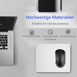 Sublimations-Mauspads aus Gummi, weiß, zum Wärmeübertragen, runde und rechteckige Form, mit rutschfester Unterseite - Product Image 6