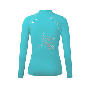 DIVESTAR مخصص حارس الطفح الجلدي UPF 50 + SPF حماية فوق البنفسجية طويلة الأكمام سريعة الجفاف المشي لمسافات طويلة تصفح الغوص قميص السباحة - Product Image 5