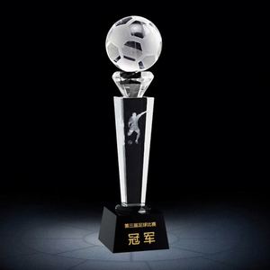 Trophées en cristal K9 vierges en gros, gravure laser 3D personnalisée, pour clubs de football et de golf - Product Image 1