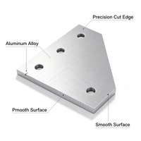 Plaque de fixation d'angle en forme de L à 5 trous, 90 degrés, pour routeur CNC, imprimante 3D